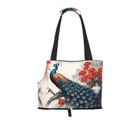Sac à bandoulière pour animal de compagnie avec motif plume de flamme, convient pour les petits chiens et chats, sac de courses et de voyage, sac à double usage