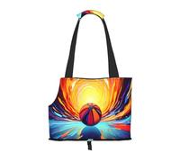 Sac à bandoulière pour animal de compagnie imprimé de basket-ball, convient pour les petits chiens et chats, sac de courses et de voyage à double usage