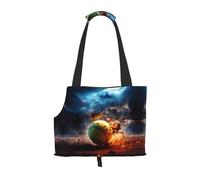 Sac à bandoulière pour animal de compagnie imprimé Lightning Tennis pour sortir, petit chien et chat double usage