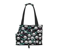 Sac à bandoulière pour animal de compagnie imprimé panda mignon pour sortir, petit chien et chat double usage