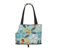 Sac à bandoulière pour animal de compagnie Motif floral Couleur claire Design pliable Petit sac de voyage pour chien et chat