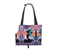 Sac à bandoulière pour animal de compagnie Motif paresseux pizza 26 x 34 cm léger et respirant