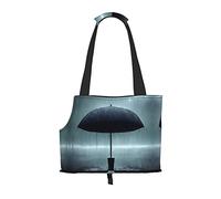 Sac à bandoulière pour animal domestique avec motif parapluie sous la pluie, spécialement conçu pour les petits chiens et chats, bandoulière et sac à main multifonctionnels