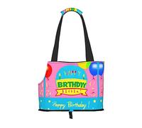 Sac à bandoulière pour animal domestique imprimé ballon Happy Birthday spécialement conçu pour les petits chiens et chats, bandoulière et sac à main multifonctionnels