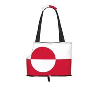 Sac à bandoulière pour animal domestique imprimé drapeau du Groenland pour sortir, sac à bandoulière double usage pour petit chien et chat