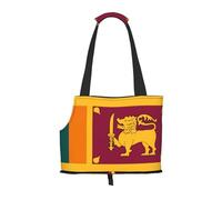 Sac à bandoulière pour animal domestique imprimé drapeau du Sri Lanka pour sortir, petit chien et chat double usage