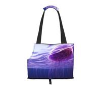 Sac à bandoulière pour animal domestique imprimé méduse océan pour sortir, petit chien et chat double usage