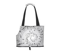Sac à bandoulière pour animal domestique Motif notes de musique 26 x 34 cm Léger et respirant