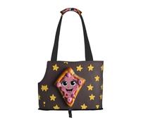 Sac à bandoulière pour animal domestique Motif pizza Rose