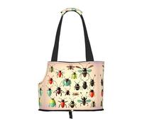Sac à bandoulière pour animaux de compagnie avec imprimé de petits insectes, convient pour les petits chiens et chats, sac de courses et de voyage à double usage