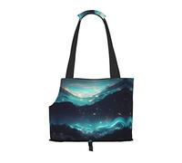 Sac à bandoulière pour animaux de compagnie imprimé Science Fiction Stars Sac à bandoulière pour les sorties Petit chien et chat Double usage