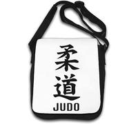 Sac à bandoulière pour arts martiaux judo avec symboles Kanji Blanc