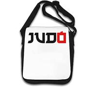 Sac à bandoulière pour arts martiaux style judo kanji calligraphie graphique blanc