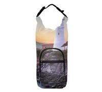 Sac à bandoulière pour bouteille d'eau, étui de transport de bouteille avec sangle amovible, rangement pour tasse de voyage avec poches Portland, Maine, USA at Portland Head Light in the Morning