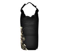 Sac à bandoulière pour bouteille d'eau, housse de transport pour bouteille avec sangle amovible, rangement pour tasse de voyage avec poches, carte de l'Afrique vintage sur fond patchwork ethnique