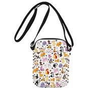 Sac à bandoulière pour chats Berlioz & Toulouse & Marie & Cheshire Cat & Yzma Cadeaux pour amoureux des chats Sac à bandoulière pour chaton, Chat et lion Royaume-Uni, 111