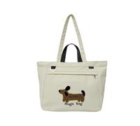 Sac à bandoulière pour chiens de dessin animé Grande capacité Prêt à faire du shopping Top Mode Sac à main seul Travail pour les mines de voyage Femmes Dessin animé Chiens Sac à main Porter seul