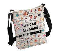 Sac à bandoulière pour droits égaux - Cadeau pour la justice sociale - Cadeau anti-racisme - Cadeau Gay Pride - Cadeau BLM, Sac We Can All