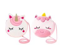 Sac À Bandoulière Pour Enfants 2 Pièces, Sac À Bandoulière Mignon, Sac À Bandoulière Animal De Dessin Animé, Sac À Bandoulière En Peluche, Sac À Bandoulière Pour Filles