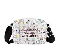 Sac à bandoulière pour ergothérapeute - Cadeau de remerciement OT - Cadeau de remerciement - Motif alphabet - Pour assistant OT OTA COTA, Sac d'ergothérapie, Medium
