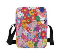Sac à bandoulière pour femme avec bandoulière réglable pour l'école, la fête des parents, beau champ de fleurs