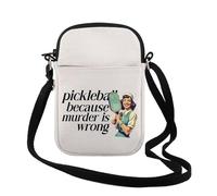 Sac à bandoulière pour femme avec inscription « Because Is Wrong », Pickleball Wrong Cr UK, 0