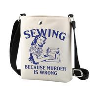 Sac à bandoulière pour femme avec inscription « Because Is Wrong », Sewing Wrong Cr UK, 0