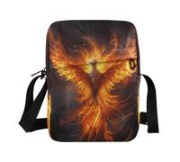 Sac à bandoulière pour femme avec sangle réglable pour extérieur, quotidien, extérieur, quotidien, oiseau de feu rouge phénix