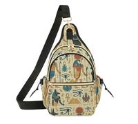 Sac à bandoulière pour femme avec sangle réglable - Sac décontracté pour voyage, rendez-vous galant - Dieux égyptiens anciens rétro
