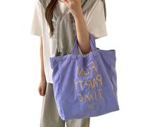 Sac à bandoulière pour femme de grande capacité, style coréen, sac à main en velours côtelé pour l'école, grande capacité, style coréen, sac à main tendance sous les bras, violet, One Size