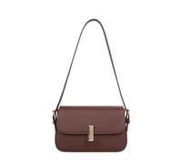 Sac à bandoulière pour femme en cuir PU avec rabat - Sac à main décontracté sous les bras - Pour rendez-vous galant, travail, selle vintage, Couleur café., One Size