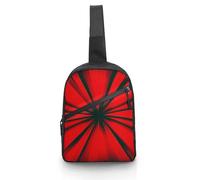 Sac à bandoulière pour femme et homme Explosion Burst rouge et noir, sac à dos décontracté, sac à dos à bandoulière, sac de poitrine, sac banane tendance résistant à l'eau, sac banane à bandoulière,