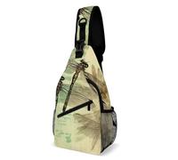 Sac à bandoulière pour femme et homme - Motif libellules - Style vintage - Sac banane tendance - Sac à dos décontracté - Sac à dos à bandoulière pour voyage, blanc, 20,3 x 10,2 x 38,1 cm, blanc,