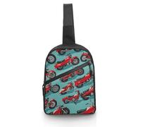 Sac à bandoulière pour femme et homme - Motif patchwork - Style décontracté - Sac banane tendance - Résistant à l'eau - Blanc - 21 x 6,3 x 30,5 cm, blanc, 8.3x2.5x12 Inches