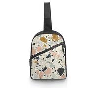 Sac à bandoulière pour femme et homme - Motif texturé Terrazzo - Sac banane pour les voyages - Motif de texture terrazzo - Taille unique, Motif texturé Terrazzo, Taille unique, Sacs à dos à
