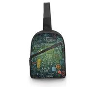 Sac à bandoulière pour femme et homme - Question mathématique - Sac à dos décontracté - Sac à dos à bandoulière tendance - Résistant à l'eau - Blanc - 21 x 6,3 x 30,5 cm, blanc, 8.3x2.5x12 Inches