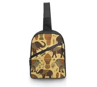 Sac à bandoulière pour femme et homme - Sac banane en forme d'éléphant d'Afrique - Sac à dos à bandoulière pour voyage, taille unique, Éléphant d'Afrique, Taille unique, Sacs à dos à bandoulière
