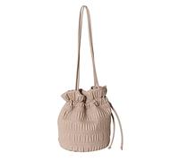 Sac à bandoulière pour femme - Grande capacité - Couleur unie - Sac plissé pour homme, kaki, taille unique