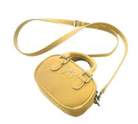 Sac à bandoulière pour femme - Joli nœud - Style coréen - Petit sac à main tendance - Joli nœud - En cuir synthétique - Pour bowling, jaune, One Size