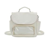 Sac à bandoulière pour femme - Joli sac à main - Style japonais - Messagers - Transparent - Itabag - Pour tous les jours - Sac à dos à bandoulière pour femme - Transparent, blanc, One Size