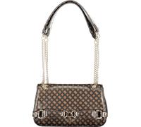 Sac à bandoulière pour femme Marron avec anse en chaîne et accents de logo, Taille : UNI Couleur : Marrone