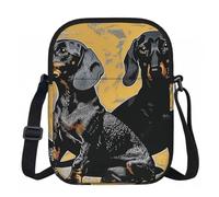 Sac à bandoulière pour femme, mini portefeuille à fermeture éclair avec sangle réglable (formules formes, théorie, leçon de mathéorie), Teckel, Taille unique