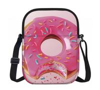 Sac à bandoulière pour femme, mini portefeuille à fermeture éclair avec sangle réglable (formules formes, théorie, leçon de mathéorie), Donut, Taille unique