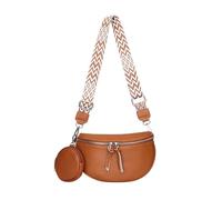 Sac à bandoulière pour femme - Polyvalent - Décontracté - Petit et tissé - Pour mère et enfant, marron, Taille unique