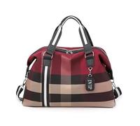 Sac à bandoulière pour femme - Portable - Pliable - Fitness - Sac de voyage pour femme - Pour les voyages d'affaires - Bagage simple - Rangement de voyage, Rouge, Taille unique