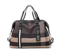 Sac à bandoulière pour femme - Portable - Pliable - Fitness - Sac de voyage pour femme - Pour les voyages d'affaires - Bagage simple - Rangement de voyage, marron, Taille unique