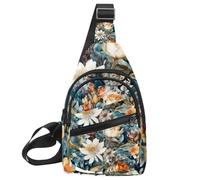 Sac à bandoulière pour femme - Sac à bandoulière pour femme - Motif floral - Sac à dos de voyage, Multicolore 14., 11.8x7x1.5in/30x18x4cm