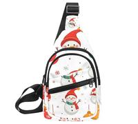 Sac à bandoulière pour femme - Sac à bandoulière pour femme - Sac à bandoulière Merry Christmas - Bonhomme de neige - Sac à dos de voyage, Multicolore 10., 11.8x7x1.5in/30x18x4cm