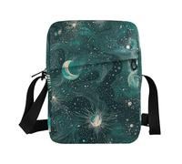 Sac à bandoulière pour femme - Sac à bandoulière réglable pour l'extérieur - Vert doré - Tarot astrologie lune