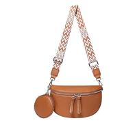 Sac à bandoulière pour femme - Sac à dos ergonomique à une épaule - Léger - Sangle réglable avec fermeture éclair sécurisée - Sac multi-usage pour salle de gym, festival, école, plage, marron, Siehe